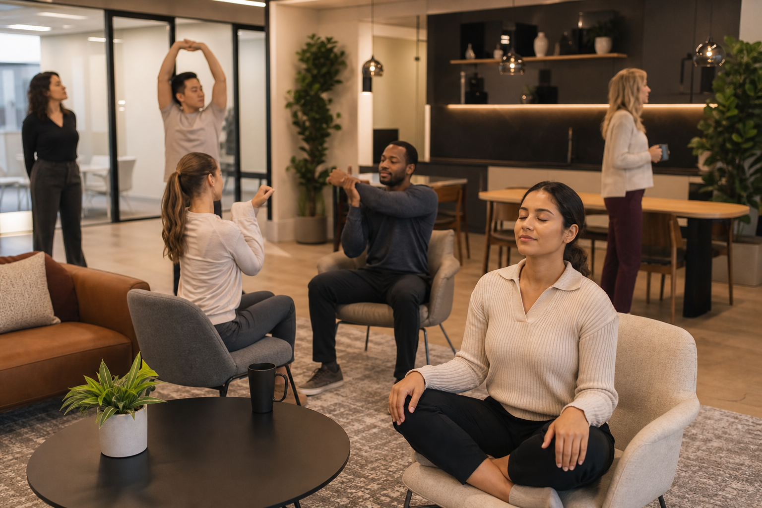 Energbrighten office wellness activity session